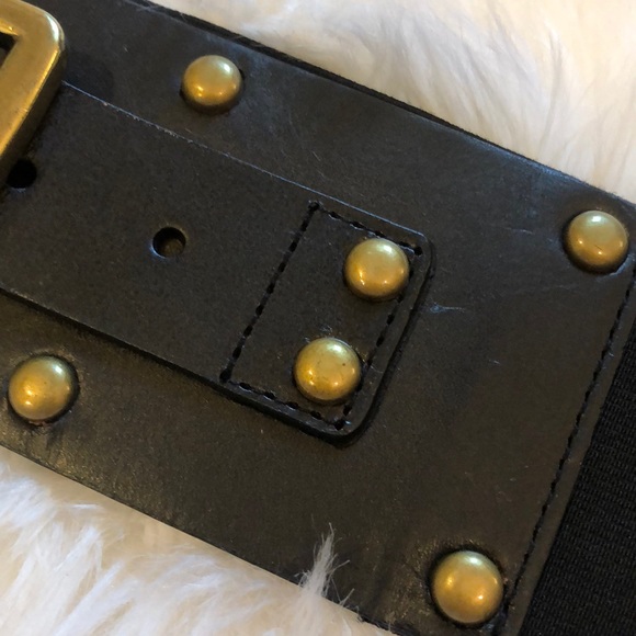 NWT Another Line Inc. Black Leather Studded Belt! - Picture 4 of 8